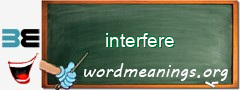 WordMeaning blackboard for interfere